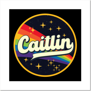 Caitlin // Rainbow In Space Vintage Style Posters and Art